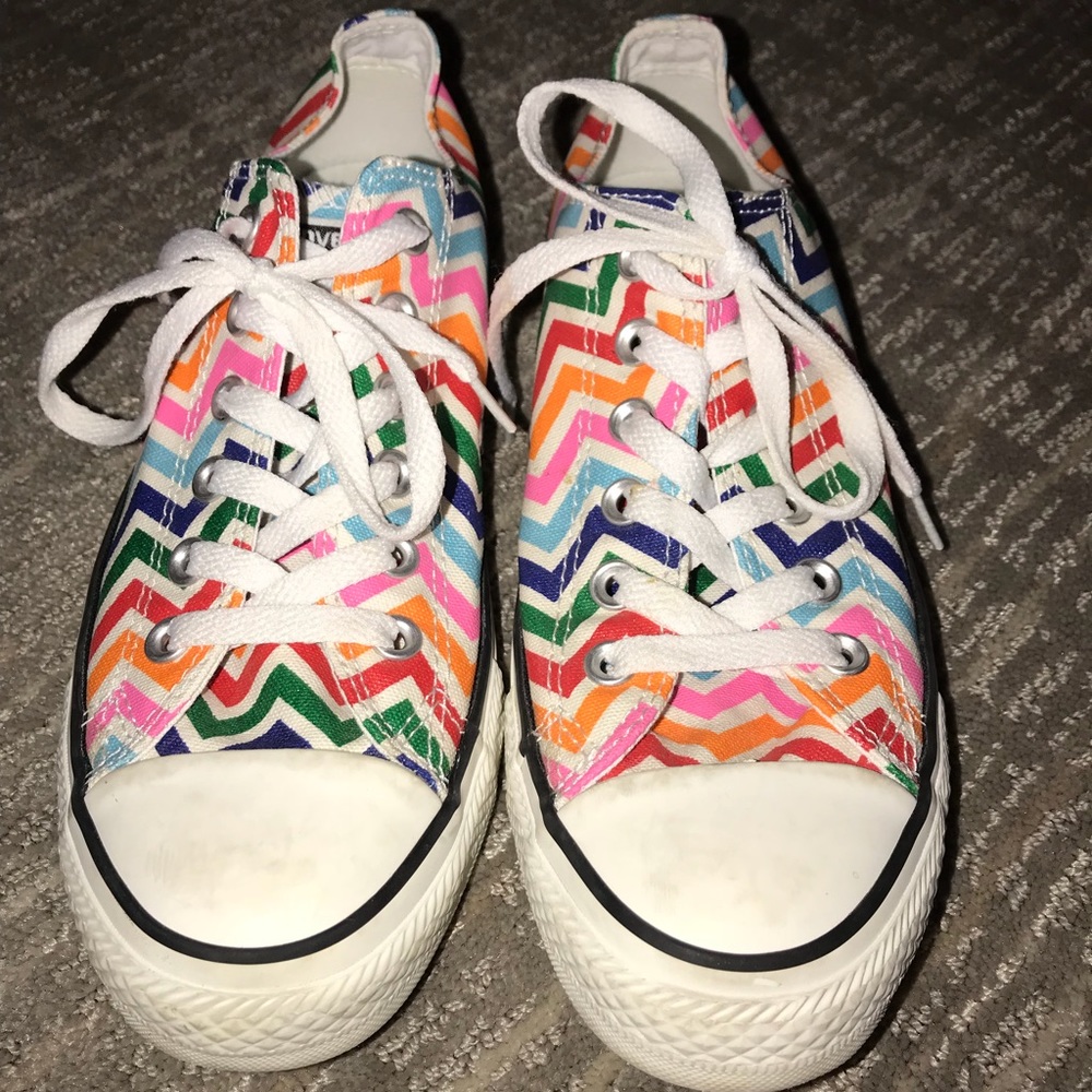 Colorful Chevron All-Star Converses